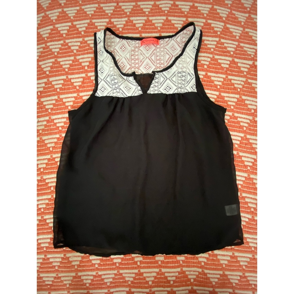 Black & White sheer tank top